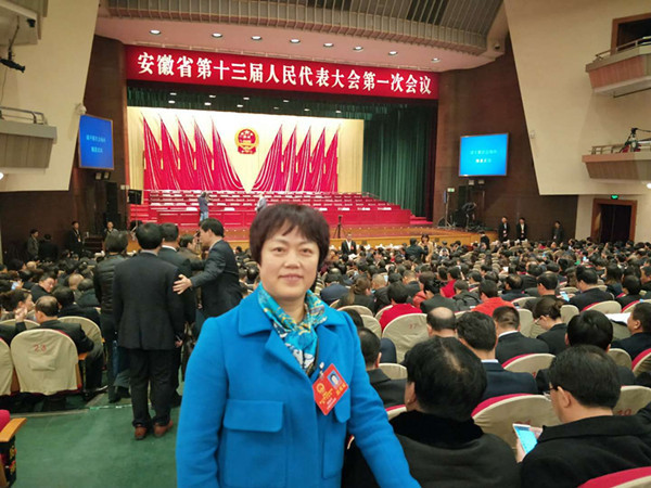 代表、合肥市大西门幼儿园党支部书记、园长贺