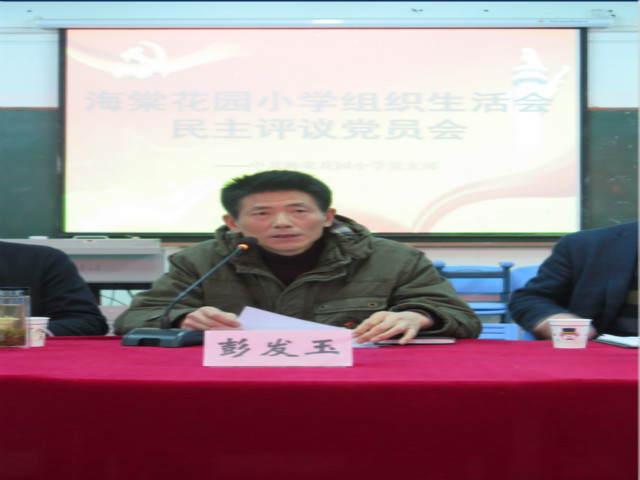 海棠花园小学党支部召开组织生活会和民主评议